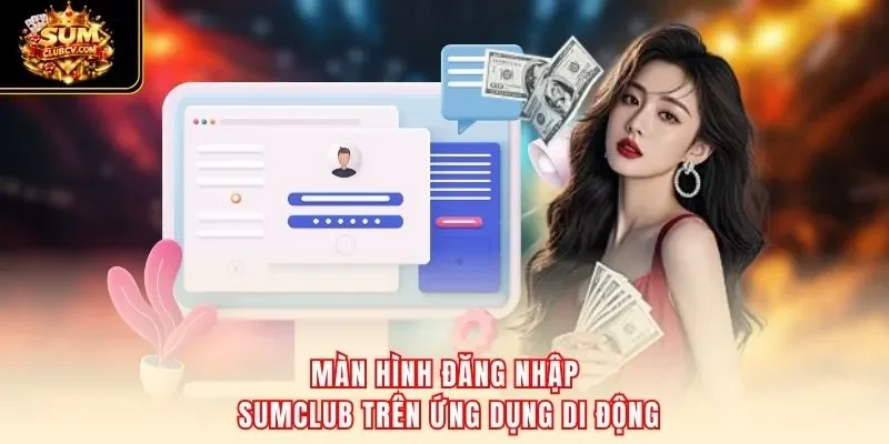 Màn hình đăng nhập SumClub trên ứng dụng di động